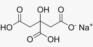 Structure of monosodium citrate