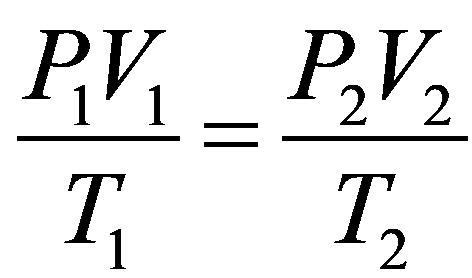 Combined gas law equation