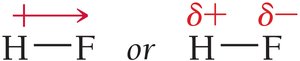 Bond dipole moment and partial charges in HF