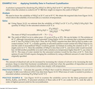 Example: Applying solubility data in fractional crystallization