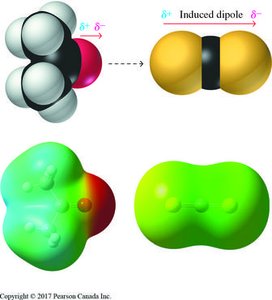 Induced dipole interactions in solution