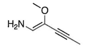 Structure of an organic molecule with an amine, methoxy, and alkyne group