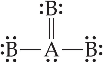 Lewis structure with multiple bonds and lone pairs