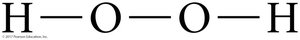 Structural formula of H2O2 (linear)