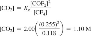 Calculation of equilibrium concentration for CO2