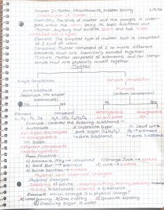 Classification of matter diagram