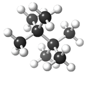 Tetramethylbutane: lower entropy due to branching