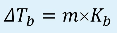 Boiling point elevation equation
