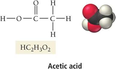 Acetic acid structure and model