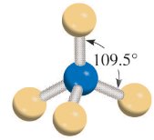 Tetrahedral geometry with bond angles
