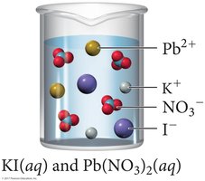 Mixed Solution: KI(aq) and Pb(NO3)2(aq)