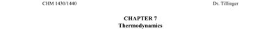 Chapter 7 Thermodynamics title and key concepts