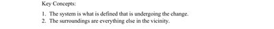 Key concepts: system and surroundings