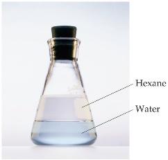 Hexane and water are immiscible
