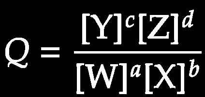 Reaction quotient formula