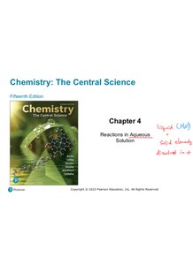 Chapter 4 cover slide: Chemistry: The Central Science, Reactions in Aqueous Solution