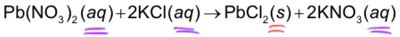 Equation for molecular precipitation reaction
