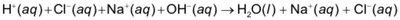 Equation for complete ionic neutralization reaction