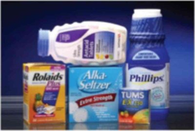 Photo of common antacid products