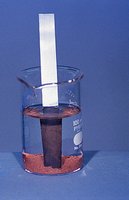 Copper metal produced in single-replacement reaction
