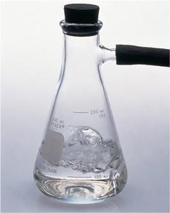 A liquid boils at low pressure