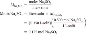 Sample calculation: grams of solute from molarity and volume