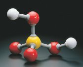 Molecular model of sulfuric acid