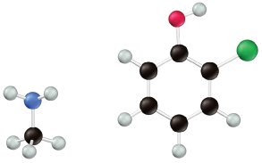 Molecular models of amines and substituted aromatic compounds