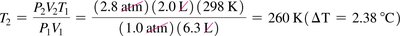 Combined gas law calculation example