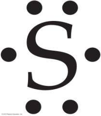 Lewis symbol for sulfur