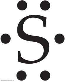 Lewis symbol for sulfur