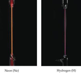 Emission tubes for Neon and Hydrogen