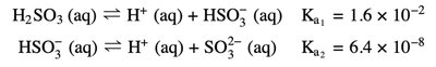 Polyprotic acid dissociation equations and Ka values