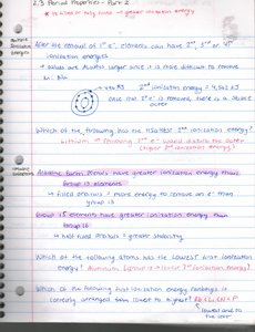 Successive ionization energy diagram