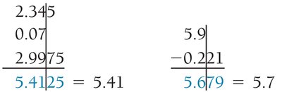 Addition and subtraction with significant figures