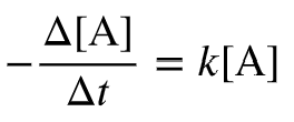First order rate law equation