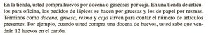 Ejemplo de unidades de conteo: docena, gruesa, mol