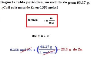 Ejemplo de cálculo de moles y átomos