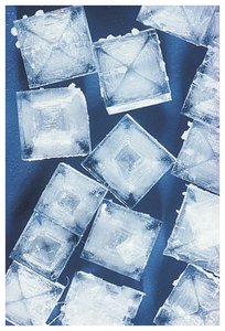 Sodium chloride crystals