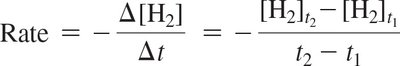 Rate formula for H2