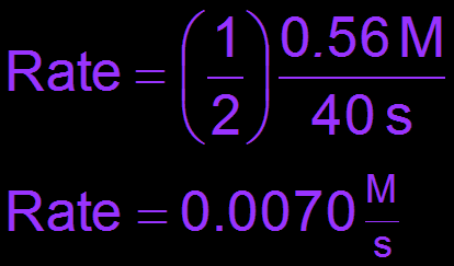 Example rate calculation