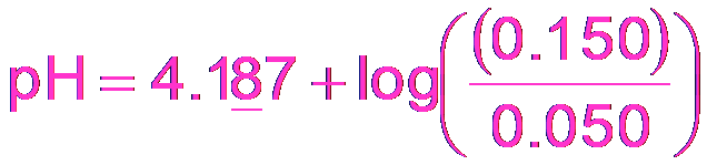 Henderson-Hasselbalch calculation for benzoic acid buffer