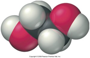 Ethylene glycol molecular model