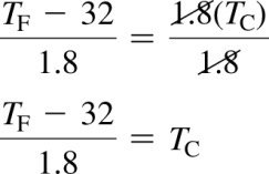 Equation for converting Fahrenheit to Celsius