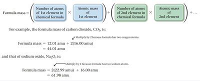 Formula mass calculation for CO2 and Na2O