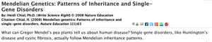 Mendelian Genetics: Patterns of Inheritance and Single-Gene Disorders