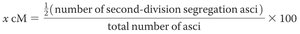 Gene-to-centromere distance formula
