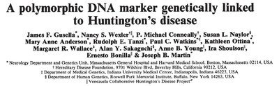 Pedigree of Huntington Disease family