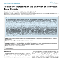 Scientific article on inbreeding in the Habsburg dynasty
