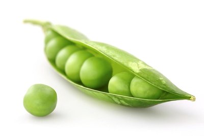 Pea pod with peas